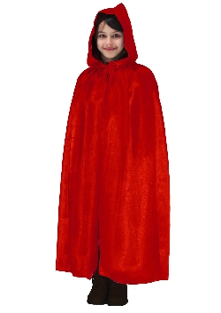 MANTELLO CAPPUCCIO BAMBINO ROSSO